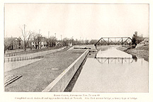 Barge Canal and bridge at Newark, N.Y.