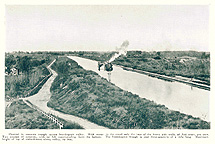 Channel in concrete trough, across Irondequoit valley