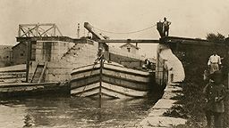 Looking west from the top of Lock 52, Port Byron, N.Y.