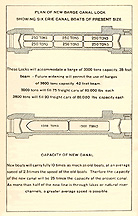 Plan of new Barge Canal lock with boat sizes