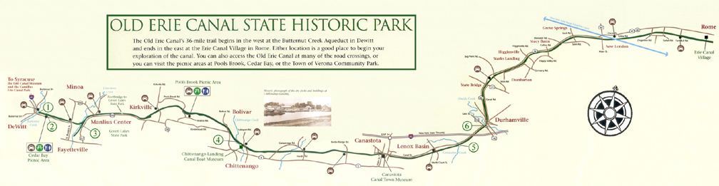 Map of the Old Erie Canal State Historic Park