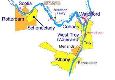 Map of the Erie Canal - Eastern Section, South