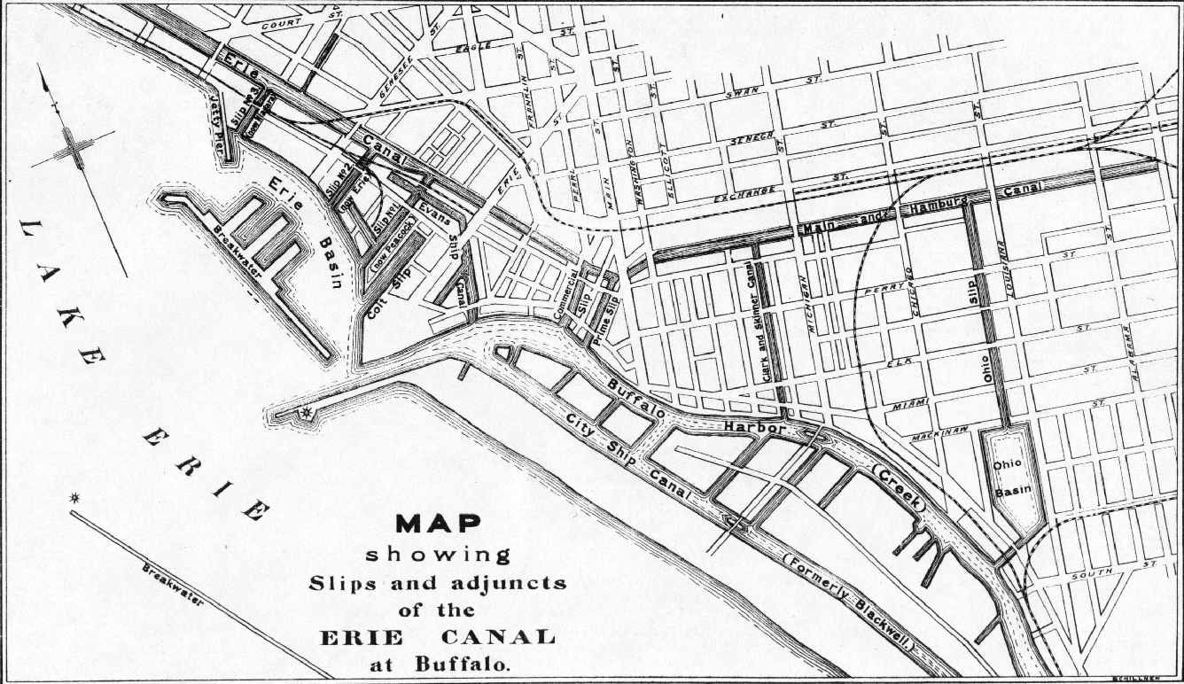 Map of Buffalo slips and adjuncts