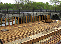 Nine Mile Creek Aqueduct restoration - North side trunk supports