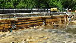 Nine Mile Creek Aqueduct restoration - Completed north wall