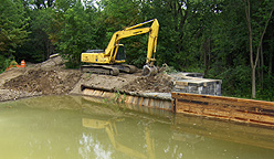 Nine Mile Creek Aqueduct restoration - Looking southeast