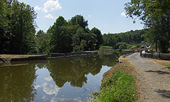 Nine Mile Creek Aqueduct restoration - Looking west