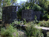 Centreport Aqueduct - south side, looking southwest from within the prism