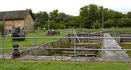 The drydocks at Chittenango Landing Canal Boat Museum