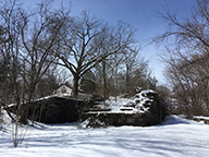 Remains of Enlarged Erie Canal Lock no. 17, 2023