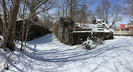 Remains of Enlarged Erie Canal Lock no. 17, 2023