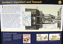 Interpretive sign at the Jordan Aqueduct