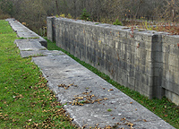 Erie Canal Lock No. 51 - The south chamber, looking west