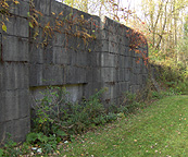 Erie Canal Lock No. 51 - south chamber, western end, door recess in the south wall