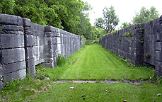 North chamber, Lock No. 60, looking east