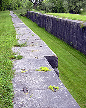 North chamber, Lock No. 60, topside, looking east