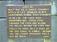 Lock No. 60 interpretive sign