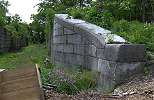 Erie Canal Lock No. 58 - North chamber, north wall, east end