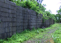 Erie Canal Lock No. 58 - North chamber, south wall, looking west