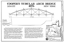 Drawing of Cooper's Tubular Arch Bridge