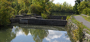 View of the aqueduct, looking west from the towpath