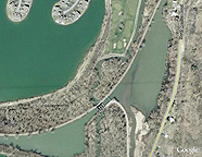 Google Earth view of the aqueduct