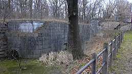 Erie Canal Lock No. 62 at Pittsford - north chamber, looking westward 