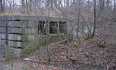 Erie Canal Lock No. 62 at Pittsford - water overflow inlets between the chambers