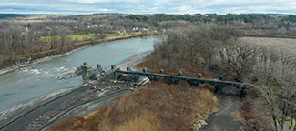 Stabilization activities at Arch 5 of the Schoharie Creek Aqueduct