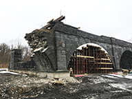 Stabilization activities at Arch 6 of the Schoharie Creek Aqueduct