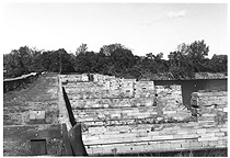 Schoharie Creek Aqueduct, looking east across the top of the aqueduct