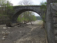 Looking north at the westernmost arch