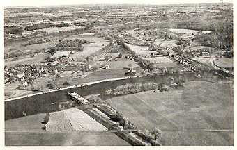 Aerial view of Fort Hunter, N.Y.