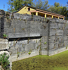 North wall of north chamber of Lock No. 28