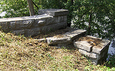 The Seneca River Aqueduct, northeastern buttress wall