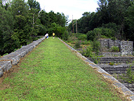 The Seneca River Aqueduct, looking east along the towpath