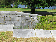 Erie Canal Lock 33, eastern end of the north chamber, looking north