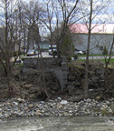 Northeastern pier from across the creek, looking east