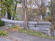 Northeastern pier from the current street level, looking west