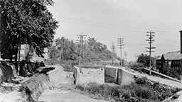 Enlarged Erie Canal Lock No. 16, looking west