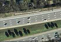 Google Earth viewp of the remains of Enlarged Erie Canal Lock No. 65