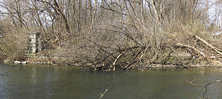 Enlarged Erie Canal - The western pier, looking west