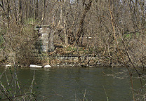 Enlarged Erie Canal - Detail of the western pier, looking west